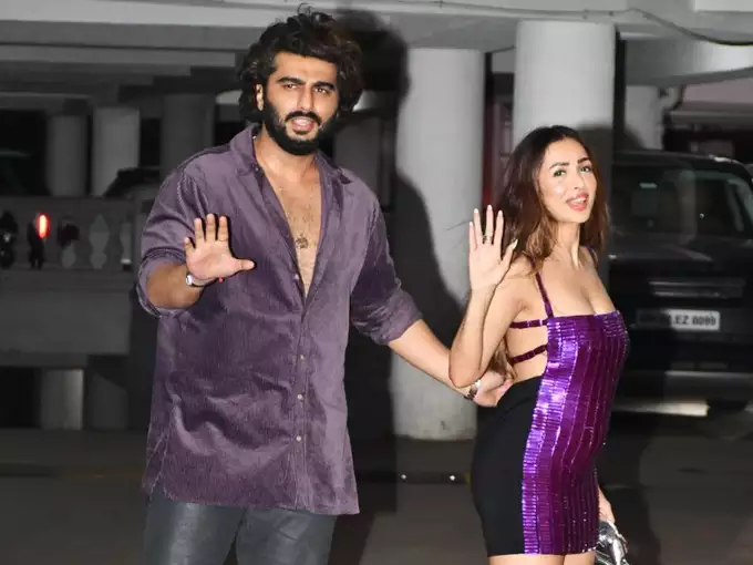 Malaika Arora and Arjun Kapoor's Fashionable Entrance at Party Causes Stir with Backless Dress and Braless Look